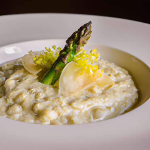 Risotto crémeux aux asperges sauvages