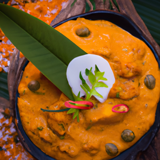 Curry de lotte à la noix de coco et aux épices indiennes