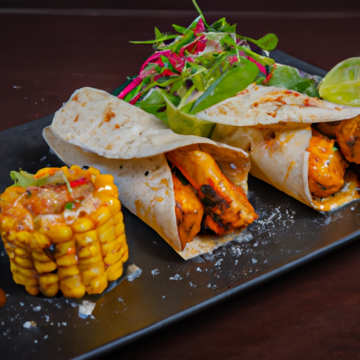 Tacos croquants au poulet chipotle et à la salade de maïs grillé