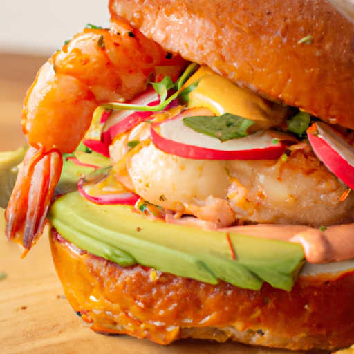 Burgers de crevettes cajun et avocat