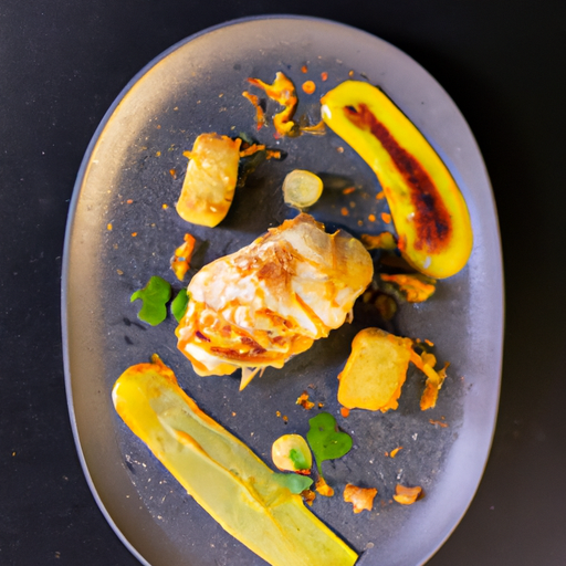 Poulet croustillant au sésame et purée de patates douces