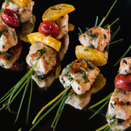 Brochettes de poulet glacées à la mélasse et aux agrumes