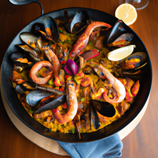 Paella aux fruits de mer et chorizo