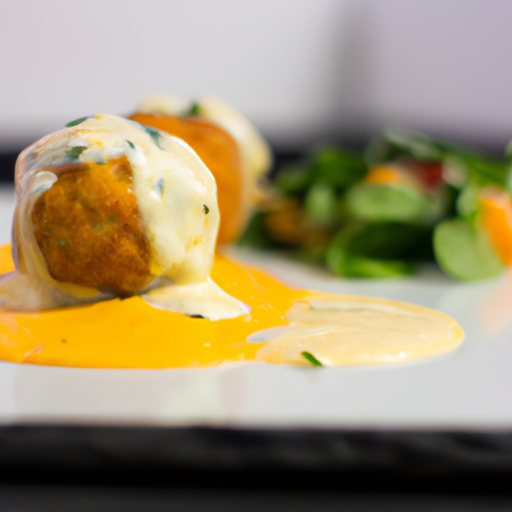 Boulettes de saumon sauce à l'aneth et aux câpres