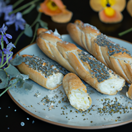 Éclairs au citron et aux graines de pavot