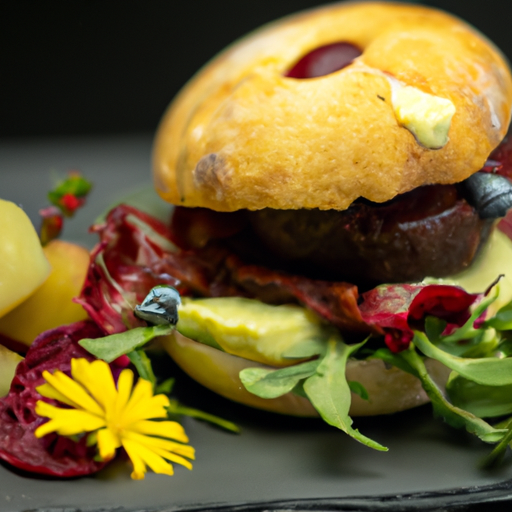Burger de canard confit aux fruits rouges