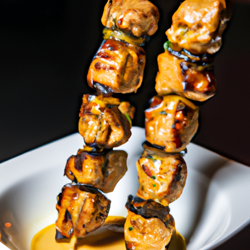 Brochettes de poulet marinées au sirop d'érable et à la moutarde à l'ancienne