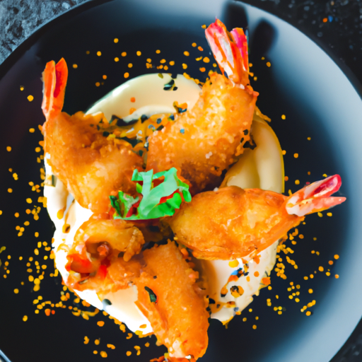 Crevettes croustillantes au sésame et sauce mangue épicée