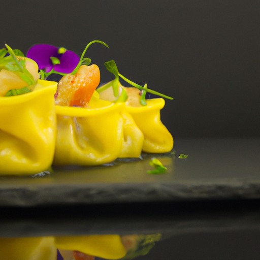 Raviolis croustillants aux crevettes et à la mangue