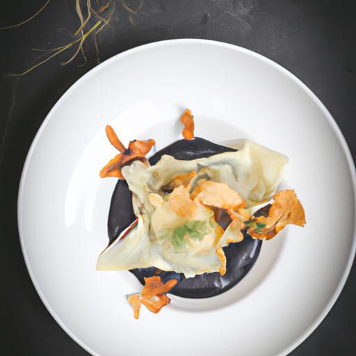Raviolis croustillants à la truffe noire