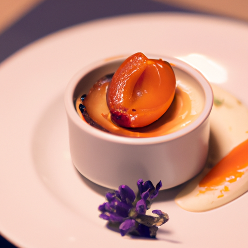 Crème brûlée à la lavande et aux abricots