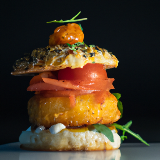 Burger de saumon croustillant aux agrumes