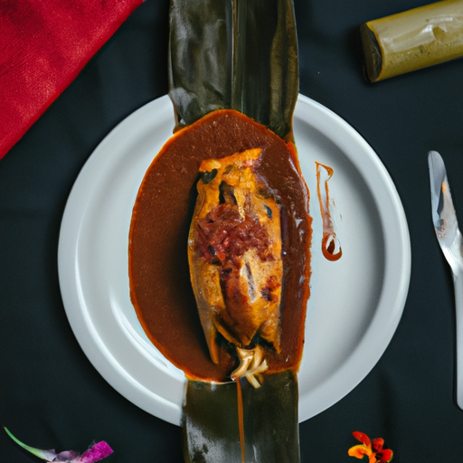Tamales de poulet à la sauce mole poblano
