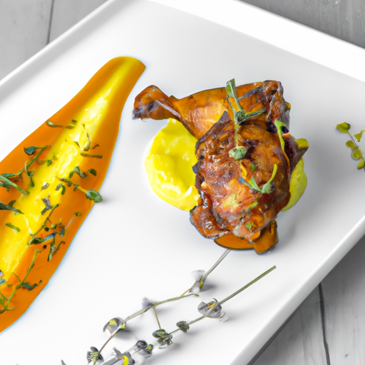 Poulet croustillant au miel et au thym