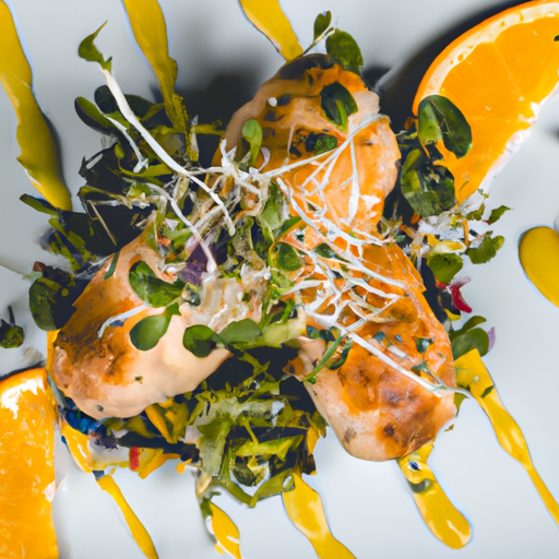 Poulet croustillant au sésame et à l'orange