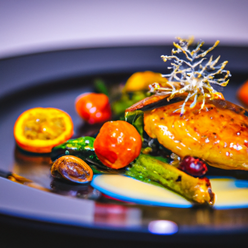 Poulet croustillant au citron confit et aux amandes