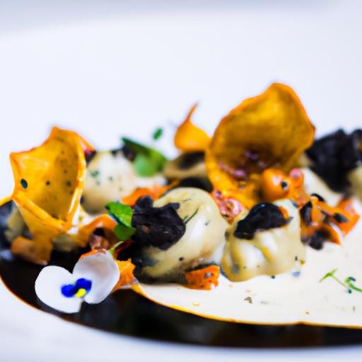 Raviolis croustillants à la truffe noire