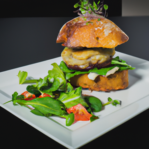 Burger végétarien de patates douces croustillantes