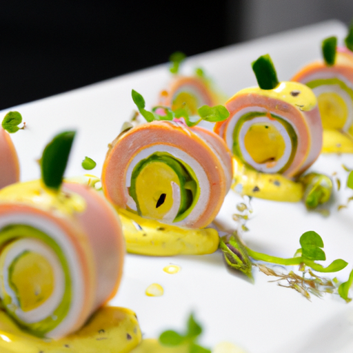 Roulés de saumon aux asperges et fromage frais
