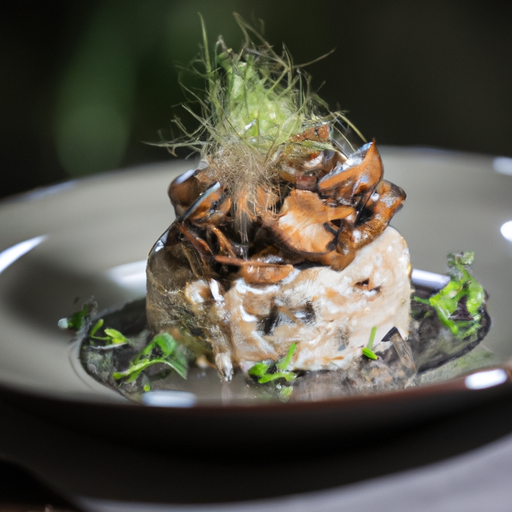 Risotto croustillant aux champignons des bois