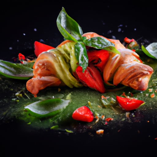 Croustillant de fraises au basilic