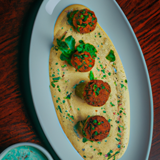 Boulettes de lentilles à la menthe et sauce au yaourt