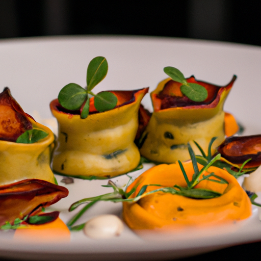 Raviolis de courgettes farcis aux tomates séchées