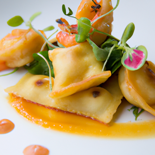 Raviolis de crevettes croustillantes aux herbes fraîches