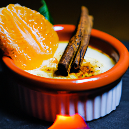Crème brûlée à la mandarine et à la cardamome