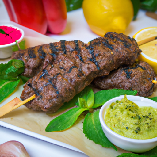 Brochettes de kefta libanaises aux herbes fraîches