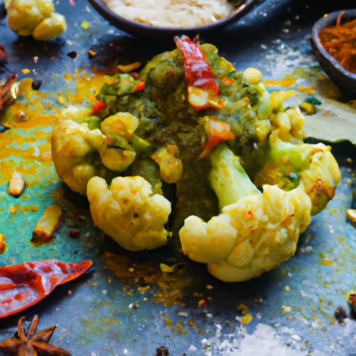 Curry de chou-fleur croustillant aux épices indiennes