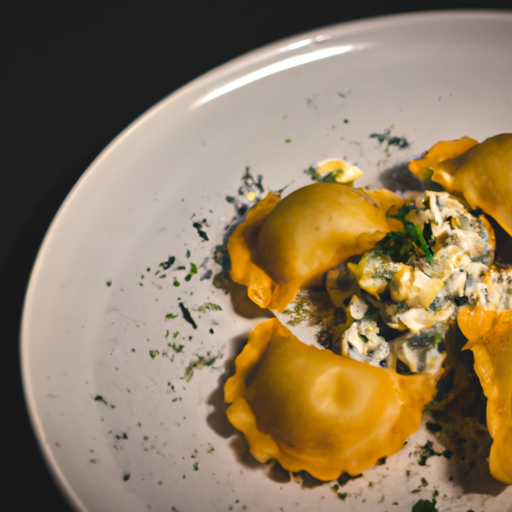 Raviolis croustillants au canard confit et à la mangue