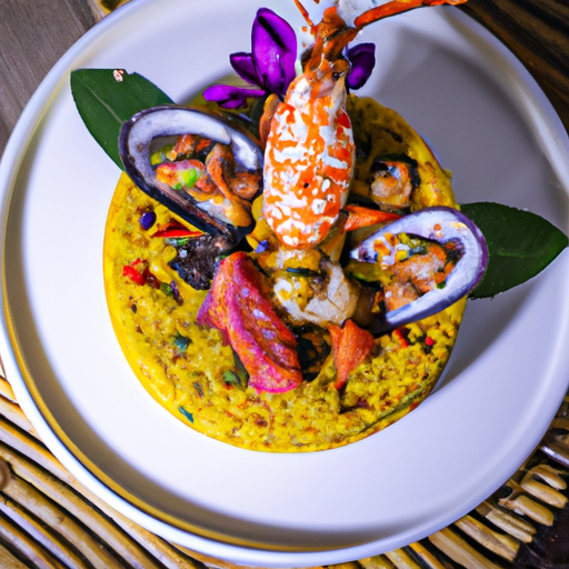 Riz aux fruits de mer et à la coriandre libanaise