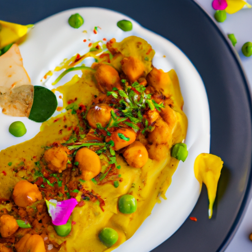 Curry de pois chiches croustillants au lait de coco