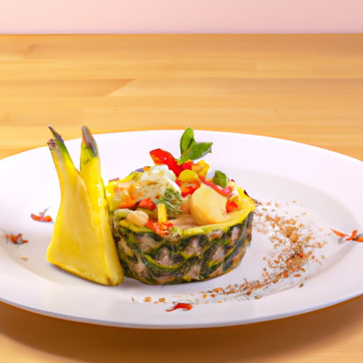 Bol de riz sauté à l'ananas et aux légumes croquants
