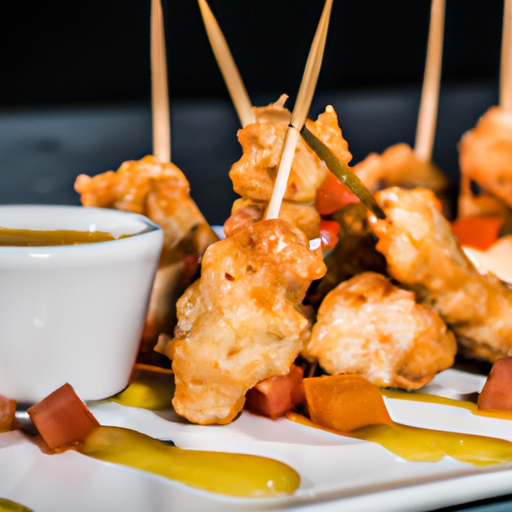 Brochettes croustillantes de poulet à la noix de coco