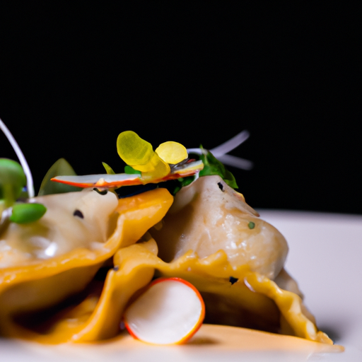 Raviolis croustillants au confit de canard et sauce aux cèpes