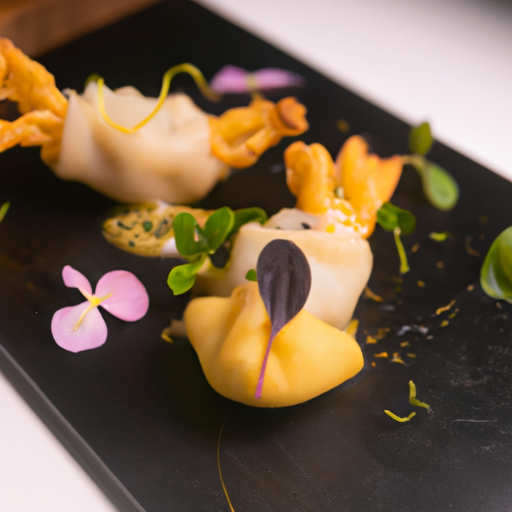 Raviolis croustillants aux crevettes et à la coriandre