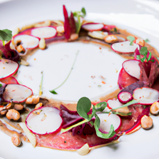 Carpaccio de betteraves aux noix de cajou