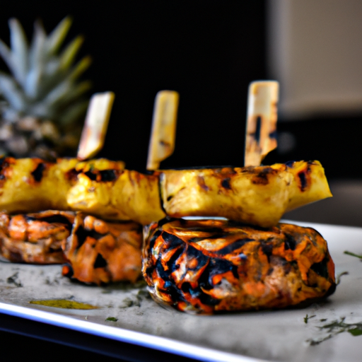 Brochettes de poulet cajun et ananas grillés