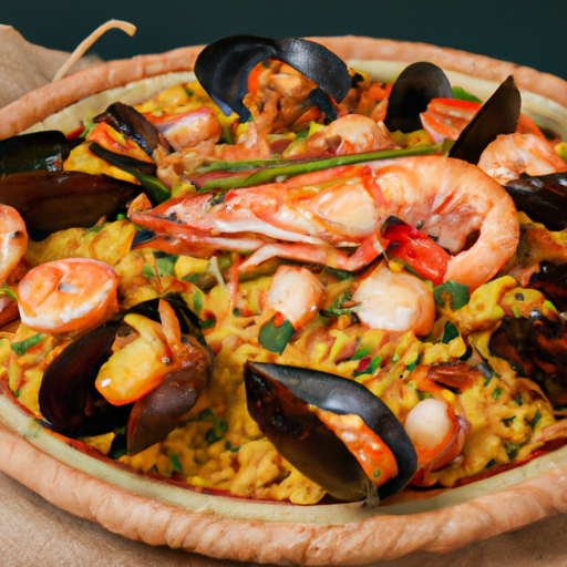 Paella croustillante aux fruits de mer
