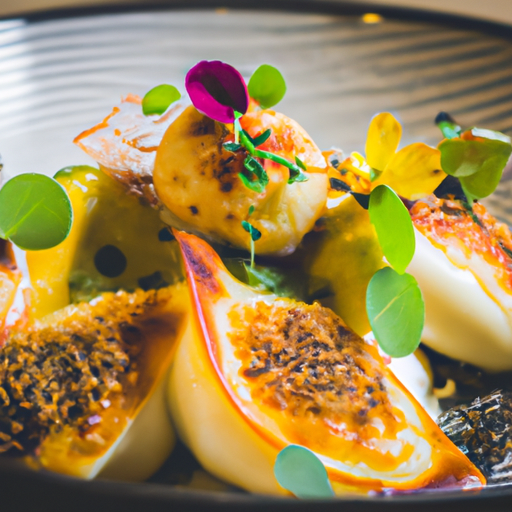 Raviolis croustillants au fromage de chèvre et aux figues poêlées
