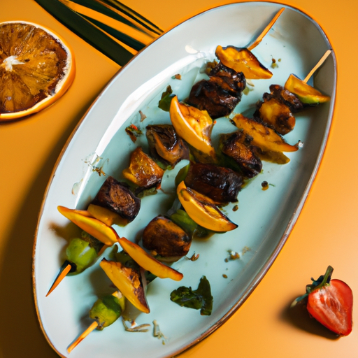 Brochettes de fruits grillés au sirop d'érable