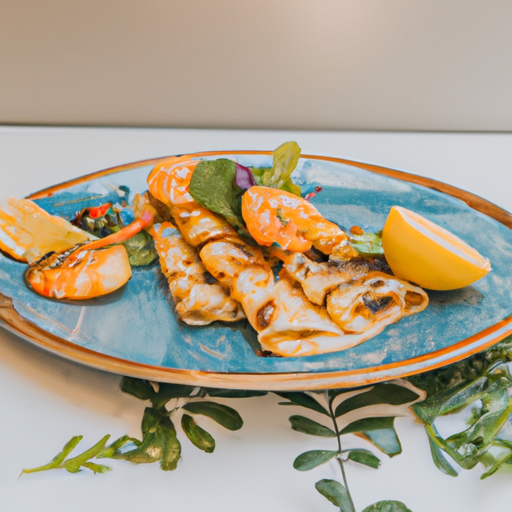 Crêpes croustillantes sans-gluten aux crevettes et sauce au citron vert