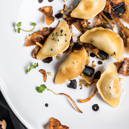 Raviolis croustillants aux champignons sauvages
