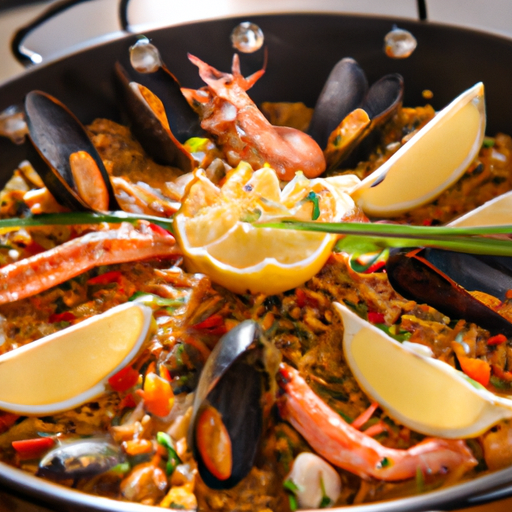 Paëlla de la mer aux fruits exotiques