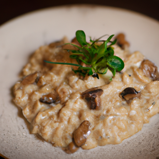 Risotto crémeux aux champignons des bois
