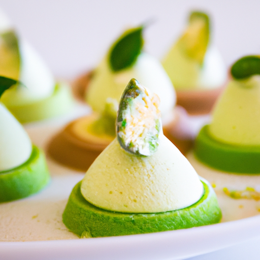 Dômes de mousse au citron et basilic