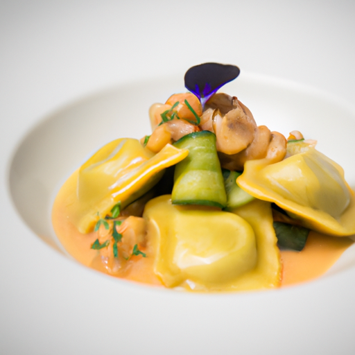 Raviolis de courgettes farcis aux légumes du jardin