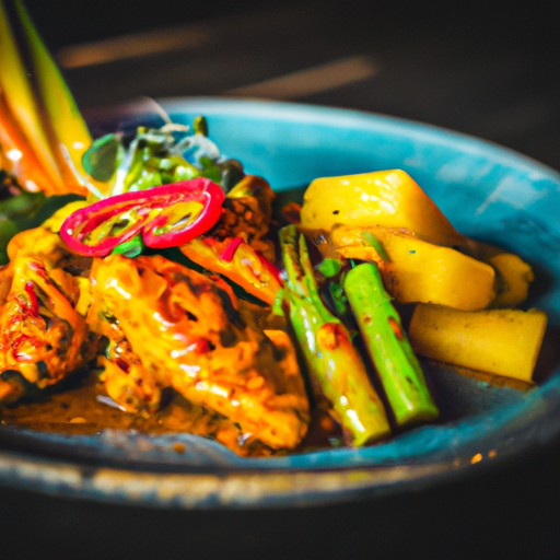 Poulet tikka masala aux mangues rôties